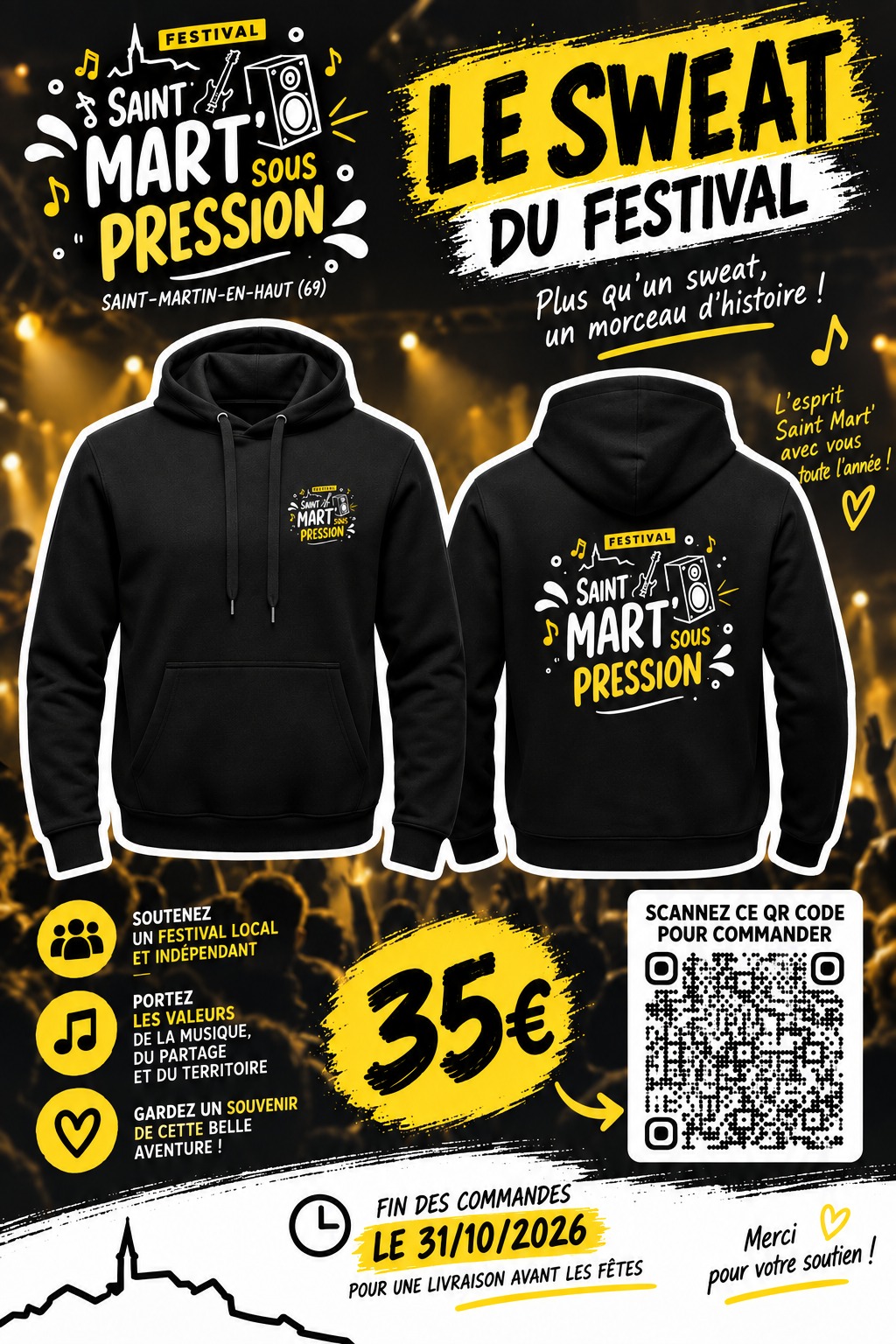 Affiche commande sweat